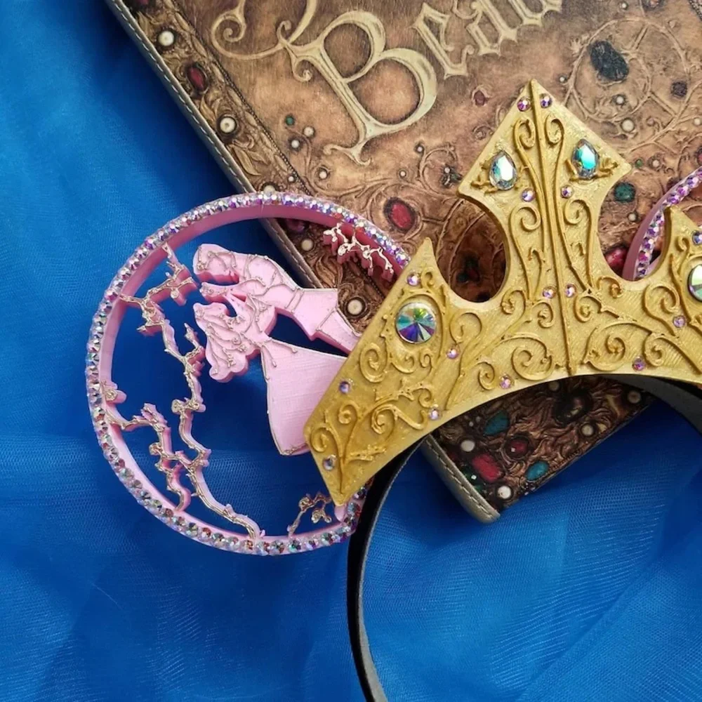 Gold and Pink Fantasy Headband - Picture 3 of 3